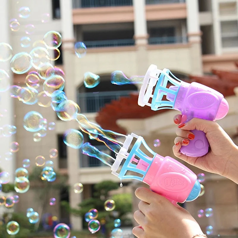 

Забавная Волшебная воздуходувка для пузырей, Электрический автоматический пистолет для пузырей с мини-вентилятором, детские игрушки для у...