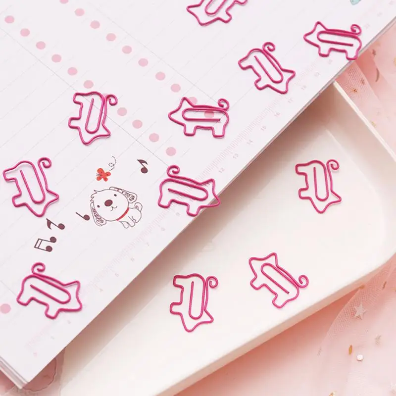 10/20 PCS Creative Pig Bookmark Cartoon Small Cute Roll Tail Soft Paper Clip Office Supplies | Канцтовары для офиса и дома