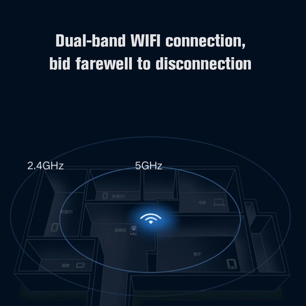 Smart camera AI 360 degree high-definition night vision mobile phone remote control WiFi monitoring infrared | Электроника