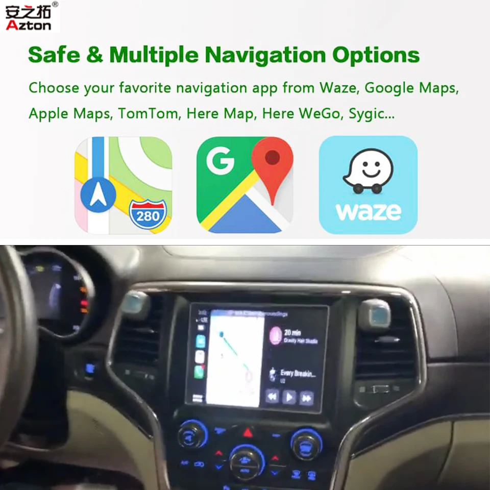 IOS CarPlay блок для Jeep Grand Cherokee компасы с 8 4 &quotаудио мобильных телефонов Apple Play Android