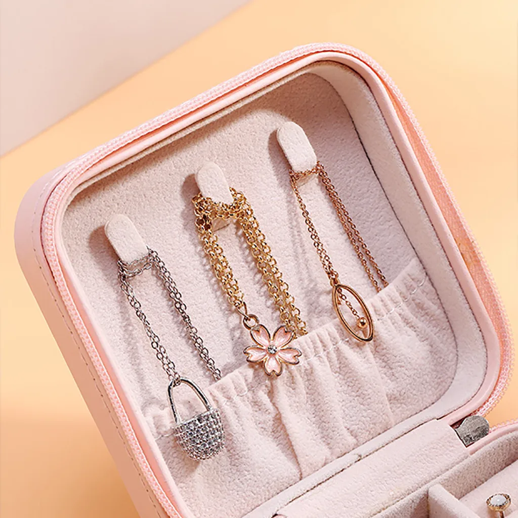 

Earring Ring Jewelry Display Storage Box Case Organizer Flannel Tray Holder Gift Storage box