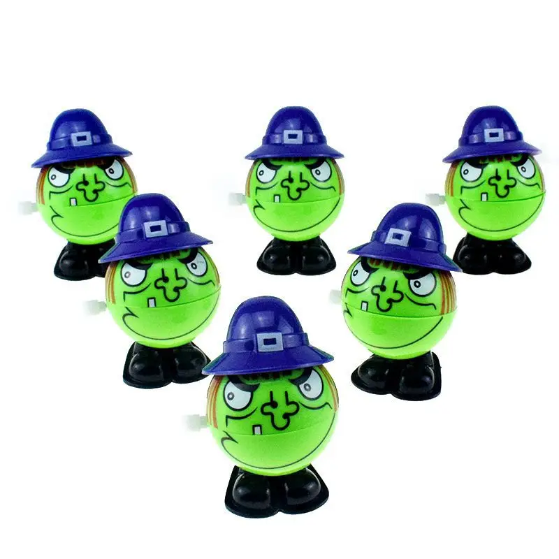 

wholesale 20pcs/lot Clockwork Jumping Witch Educational Mechanical Toys Halloween Prank Decoration Wind Up Clockwork Toys