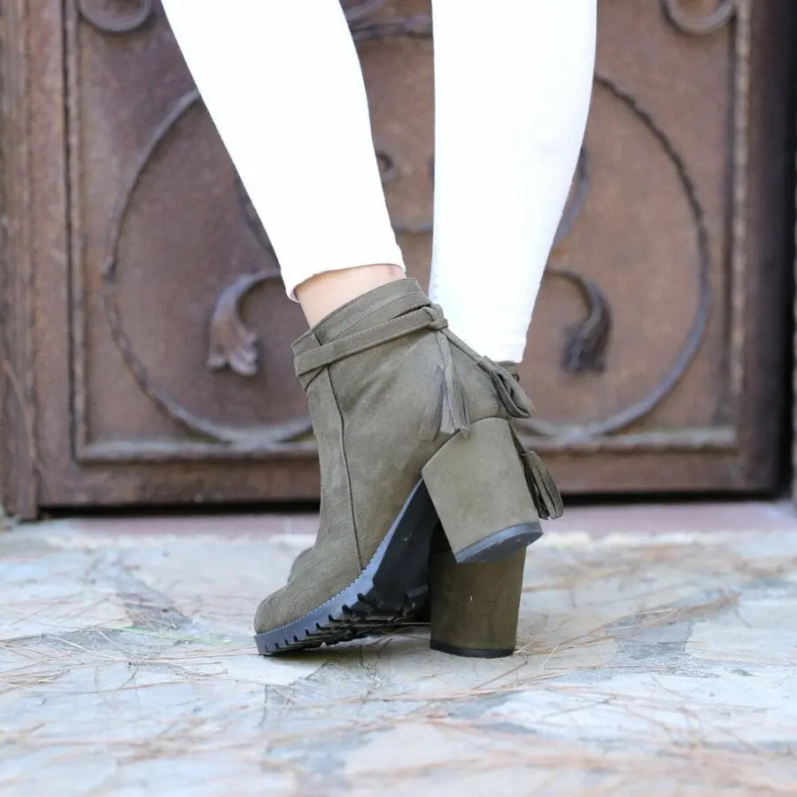 

Women Boots Vital Arman Back Tasseled Suede Women'S Boots