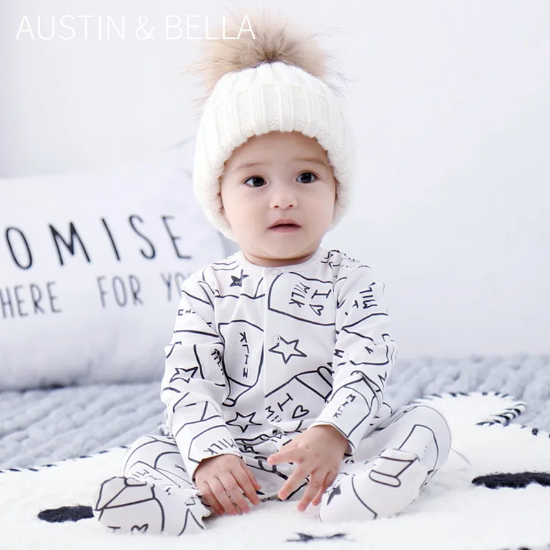 

0 - 12M Baby Rompers Pure Cotton Jumpsuit Spring and Autumn Boy Climbing Clothes Infant One-Pieces Long-Sleeve Toddlers Clothing
