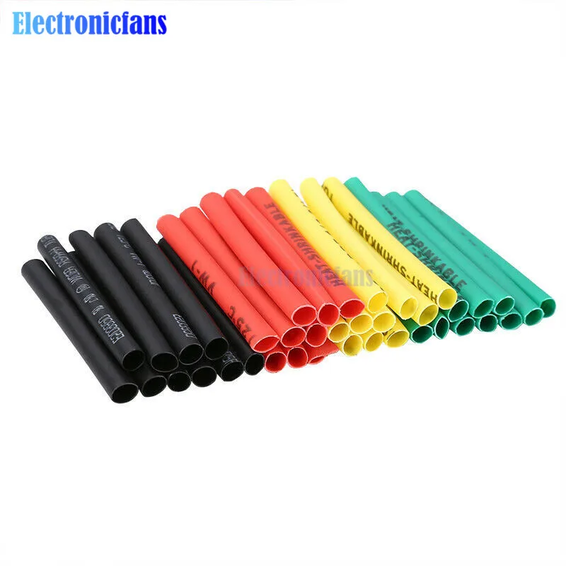 400 шт Полиолефиновая термоусадочная трубка смешанного цвета 8 размеров 1 14 мм 2:1