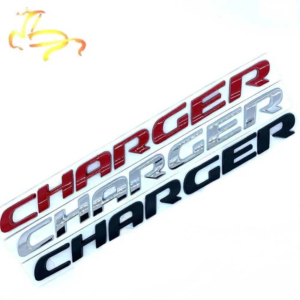 

3D Metal Car Auto Sticker Emblem Badge Rear Trunk Lid Emblem Metal Logo Badge Sign For Dodge Charger SRT R/T Hellcat