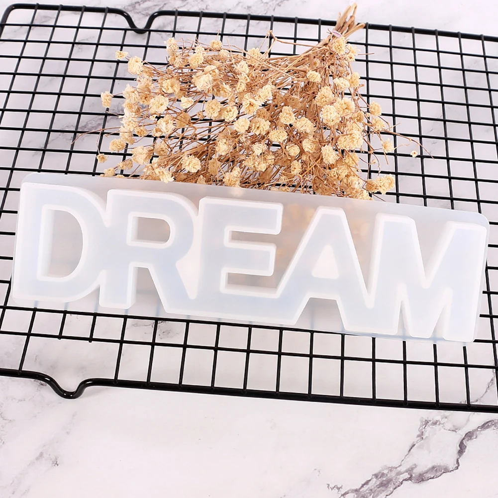 Силиконовая форма сделай сам с надписью DREAM зеркальные поделки хранение