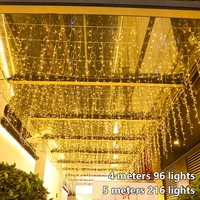 new christmas lights outdoor decoration 45 meter droop 0 4 0 6m led curtain icicle string lights wedding party garland light