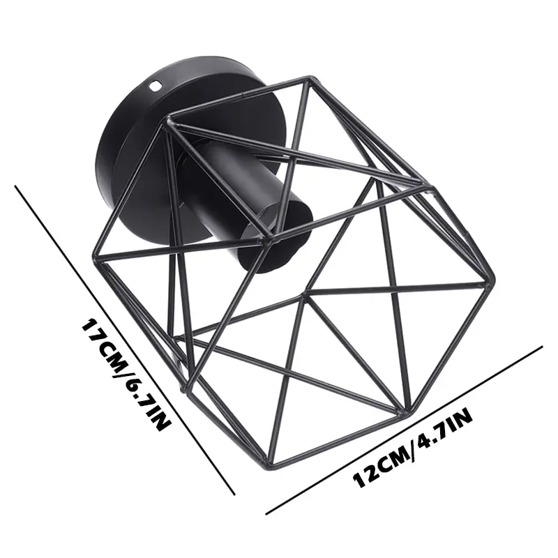 Железный подвесной светильник абажур потолочный из металла промышленных