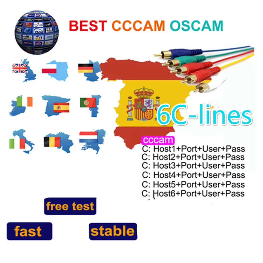Ccam Португалия Oscam Европа Германия Cccam сервер HD Cline на 1 год Европа Cccam Испания Португалия Польша Descodificador Satelite