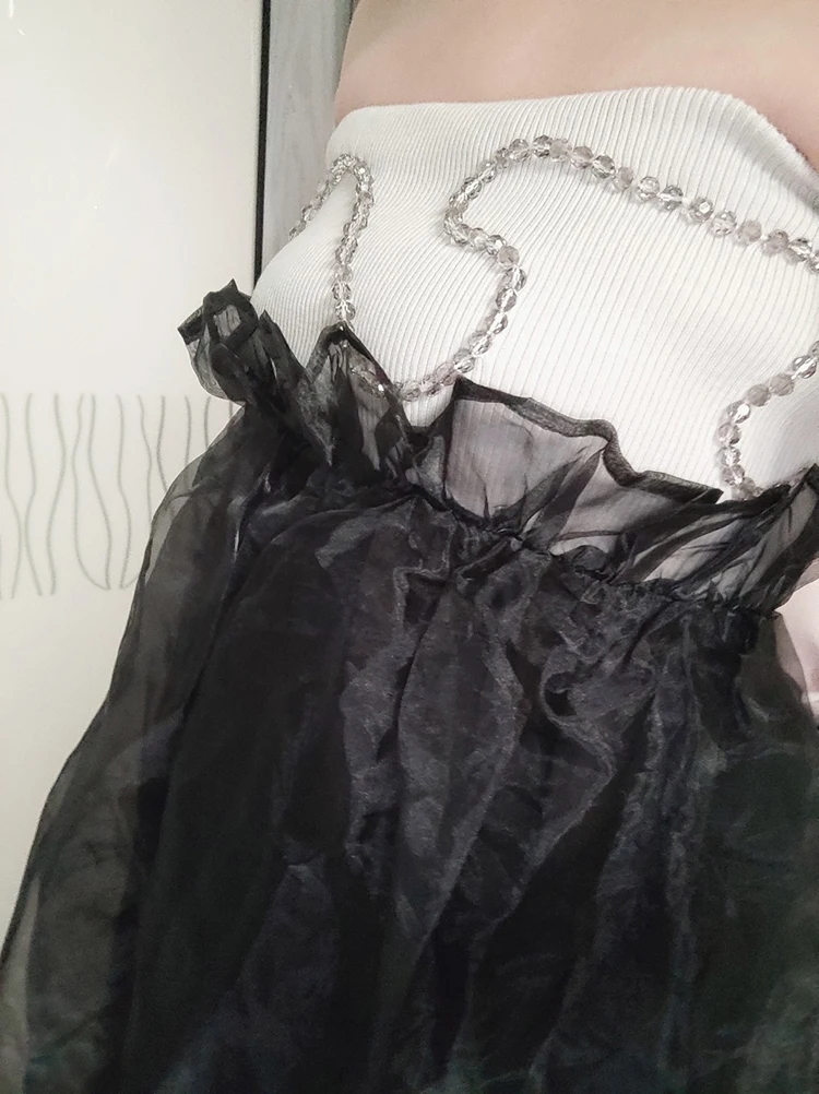 

High Fashion Sexy Club Dress Women Vestidos Quality Chic Beading Strapless High Waist Dress Women Party Dresses For Women SL021