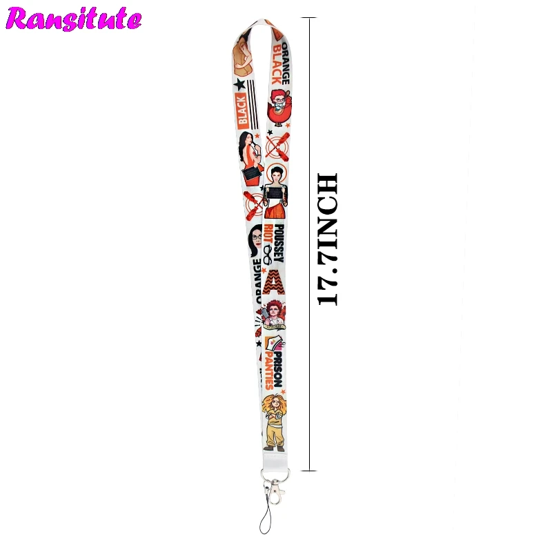 

Ransitute Fashion Neckband Lanyard Key ID Card Gym Phone Strap USB Badge Holder DIY Multifunctional Mobile Phone Decoration R745