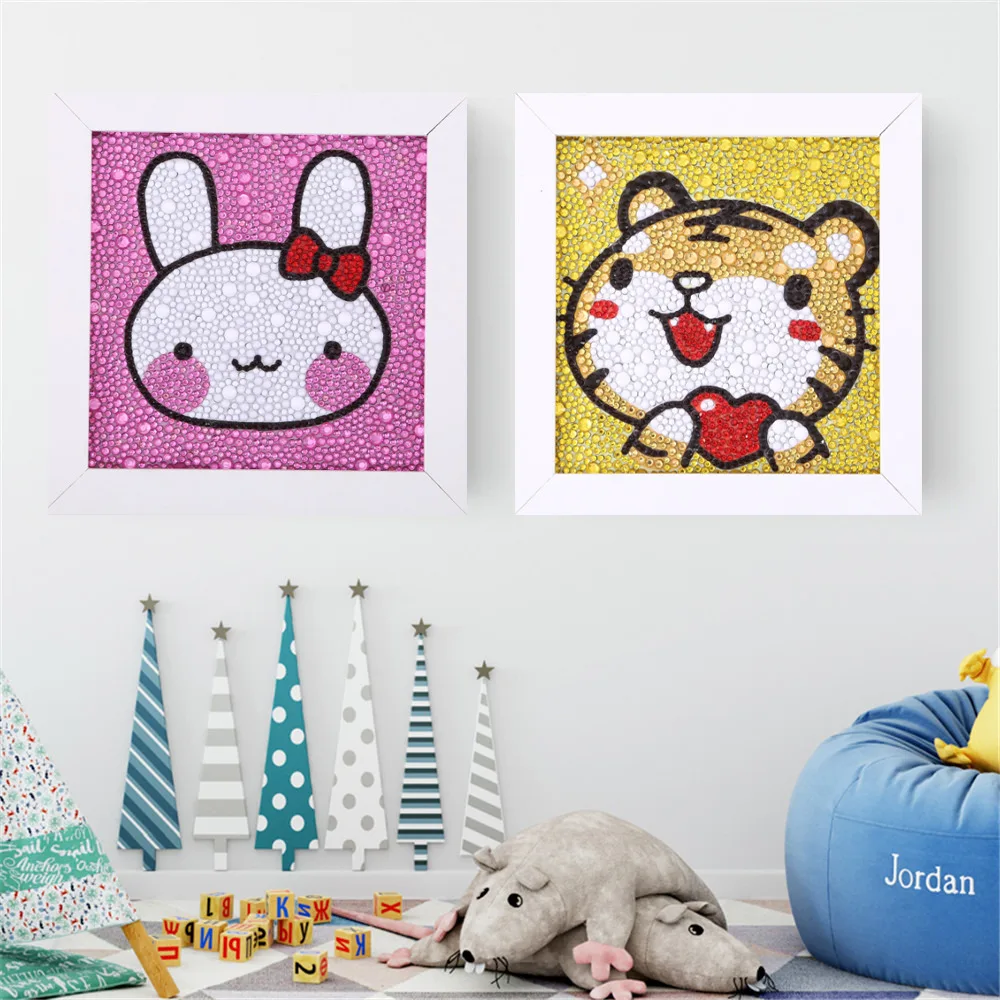 Алмазная вышивка HUACAN для детей специальная картина мультяшный кролик сделай сам