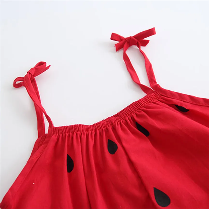 Платье для девочек Летнее платье-комбинация маленьких Повседневное пляжное