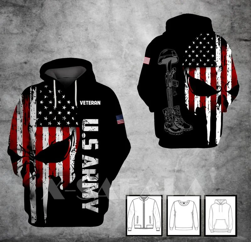 

Флаг Орел США армия Морпехи VeteranSkull 3D печать Весенняя Толстовка для мужчин и женщин Harajuku верхняя одежда на молнии пуловер свитшот Повседневн...