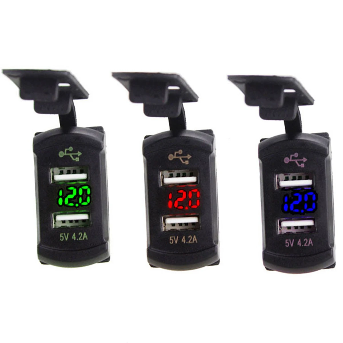 SOONHUA двойной Переходник USB для зарядки в машине цифровой дисплей гнездо сигарет