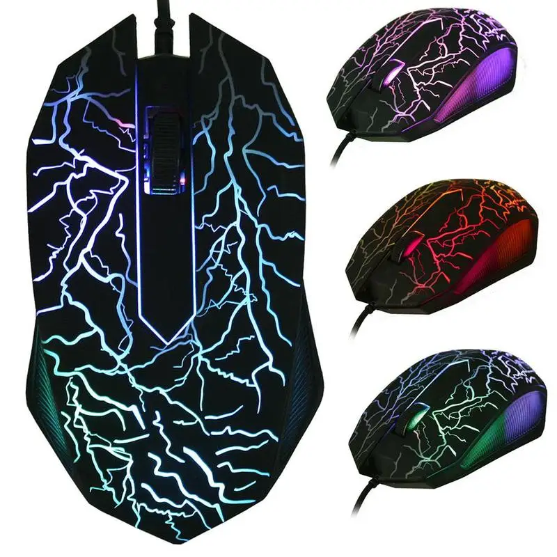 USB Проводная игровая мышь, светодиодный, оптическая, 7 кнопок, профессиональная геймерская компьютерная мышь для настольного компьютера, ноутбука, регулируемая 3D игровая мышь