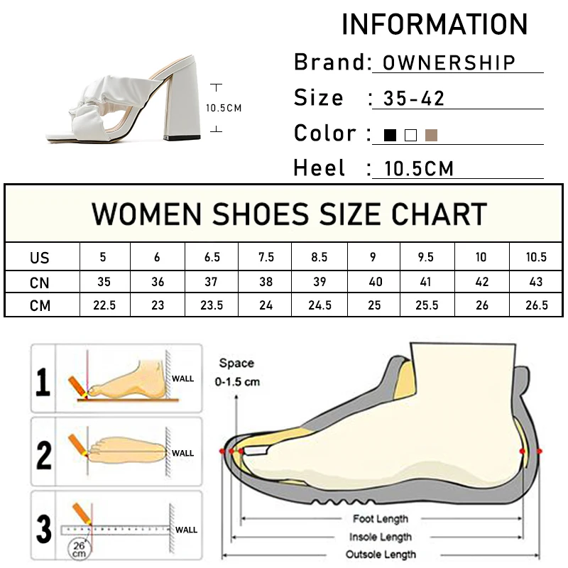 

Women Pleated Slipper Ladies Summer Cross High Heels Big Size Women's PU Leather Pumps 2021 Woman Peep Toe Slides Female Shoes