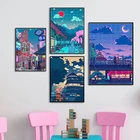 Холст с японскими аниме принтами постер Наруто рассекающий демонов украшение для дома картина на стену искусство модульная гостиная без рамки