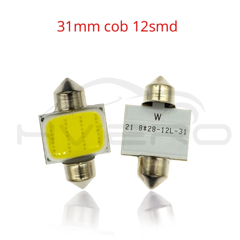 2 шт 12SMD Белая Гирлянда из початков купольные лампы для чтения 31 мм 36 мм 39 мм 42 мм 3 Вт светодиодные лампы для освещения салона автомобиля лампы интерьера DC 12 В