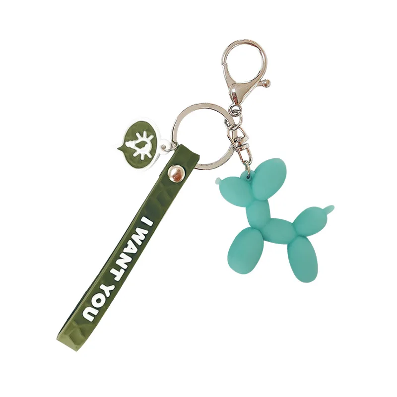 

New Fashion Cute Balloon Dog Keychain Stereo Doll Balloon Creative Cartoon Car Key Chain Bag Hanging Keyring