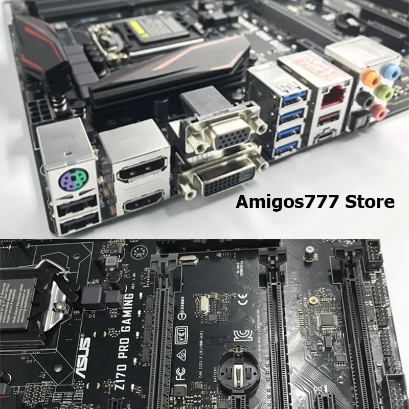 lga 1151 ddr4 asus z170 pro gaming original desktop motherboard z170 lga 1151 for core i7 i5 i3 ddr4 64g usb3 0 m 2 mainboard free global shipping