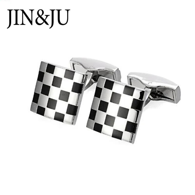 

JIN&JU Formal Business Black Cufflinks for mens Luxury High Quality Office Banquet Wedding Cuff buttons Hot Fashion Jewelry