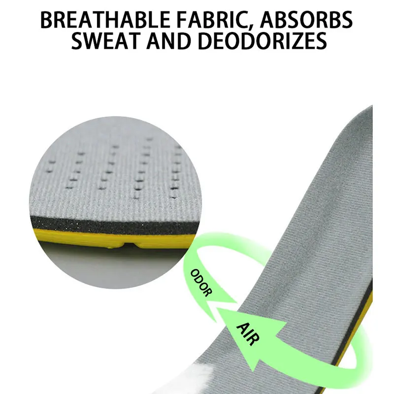 Memory Foam Sports Running insoles for feet Arch Support Shoes Insoles Flat Feet Breathable Man Women Orthopedic Pad