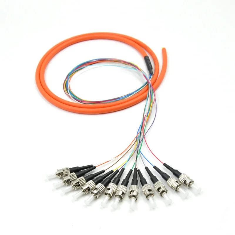 Волоконно оптический комплект Pigtail ST мультимодовый мм OM1 62 5/125 12 Core завод патч корд