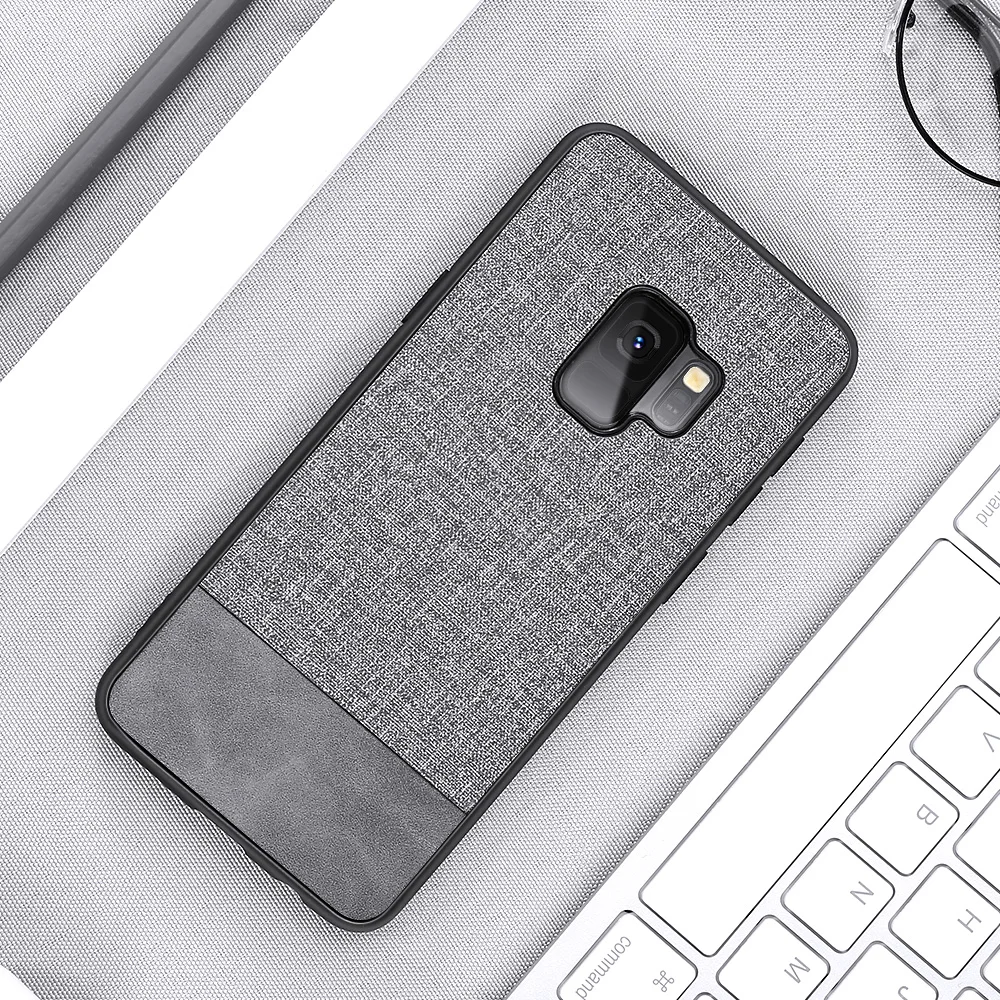 Роскошная ткань Ткань текстуры кожи чехол для телефона Samsung Galaxy S8 S9 S10E Note 8 9 A6 A8