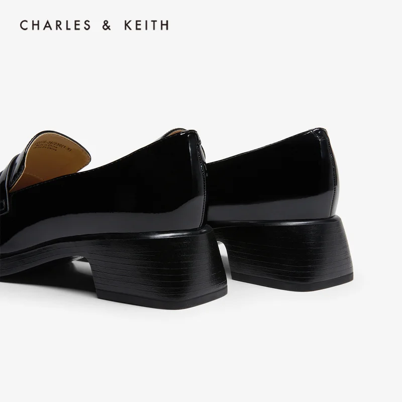 CHARLES＆KEITH Новинка на Весну 2020 CK1 61720036Женские туфли среднем каблуке Глянцевая обувь