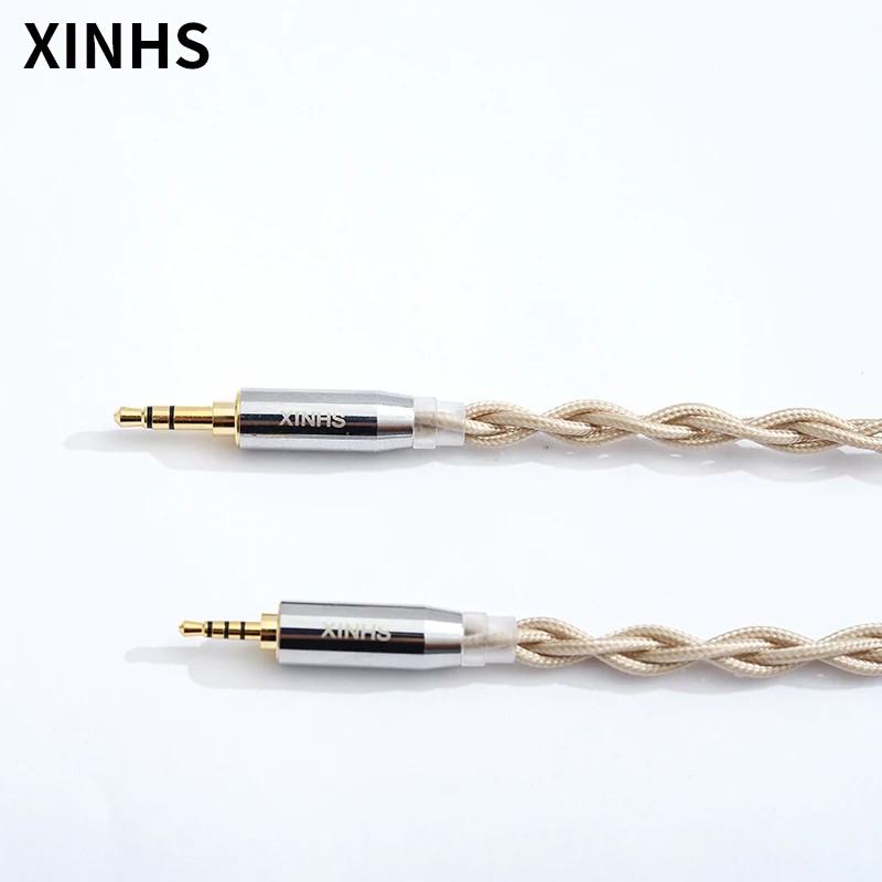 

4 Core Single Crystal Copper LITZ Headphone Cable 2.5mm 3.5mm 4.4mm PLUG with MMCX Balanced Hifi Replacement Earphone Cable