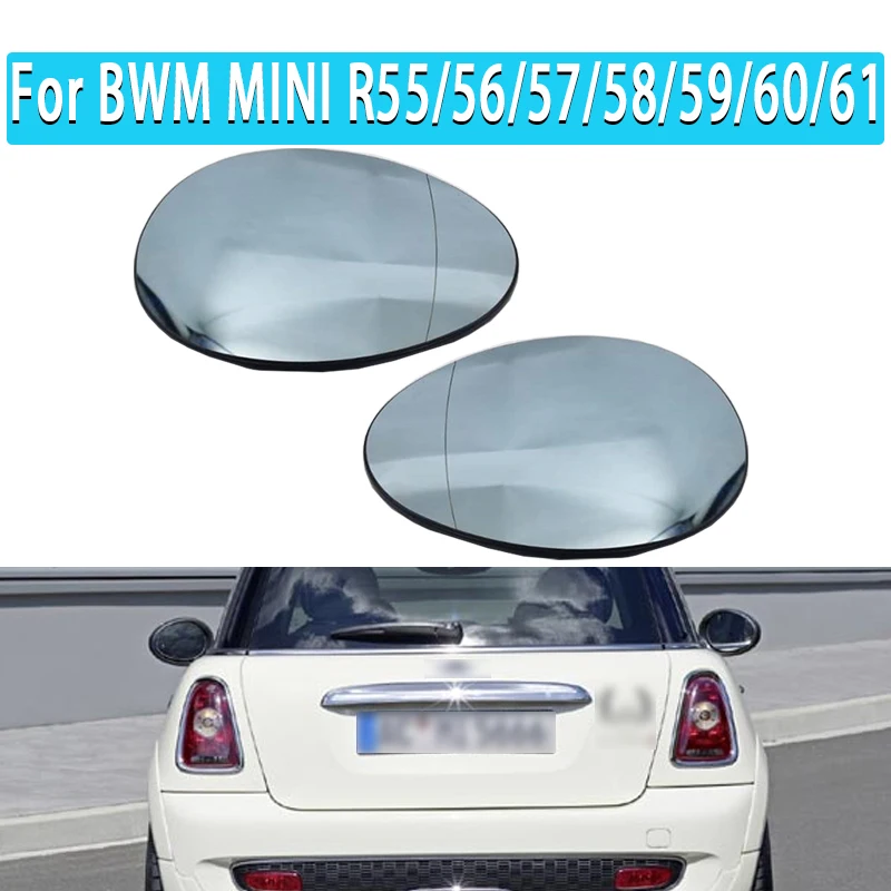

For BWM MINI R55 R56 R57 R58 R59 R60 R61 Blue White Door Mirror Heated Glass
