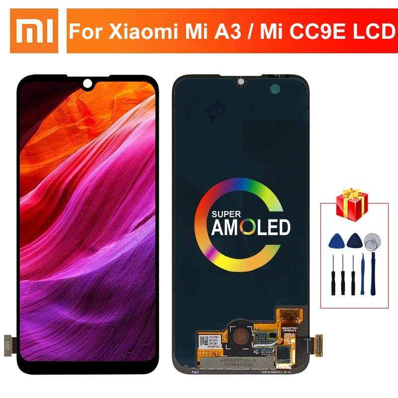 6 09 &quotсупер Amoled для Xiaomi MI A3 ЖК дисплей сенсорный экран дигитайзер Запасные части Mi