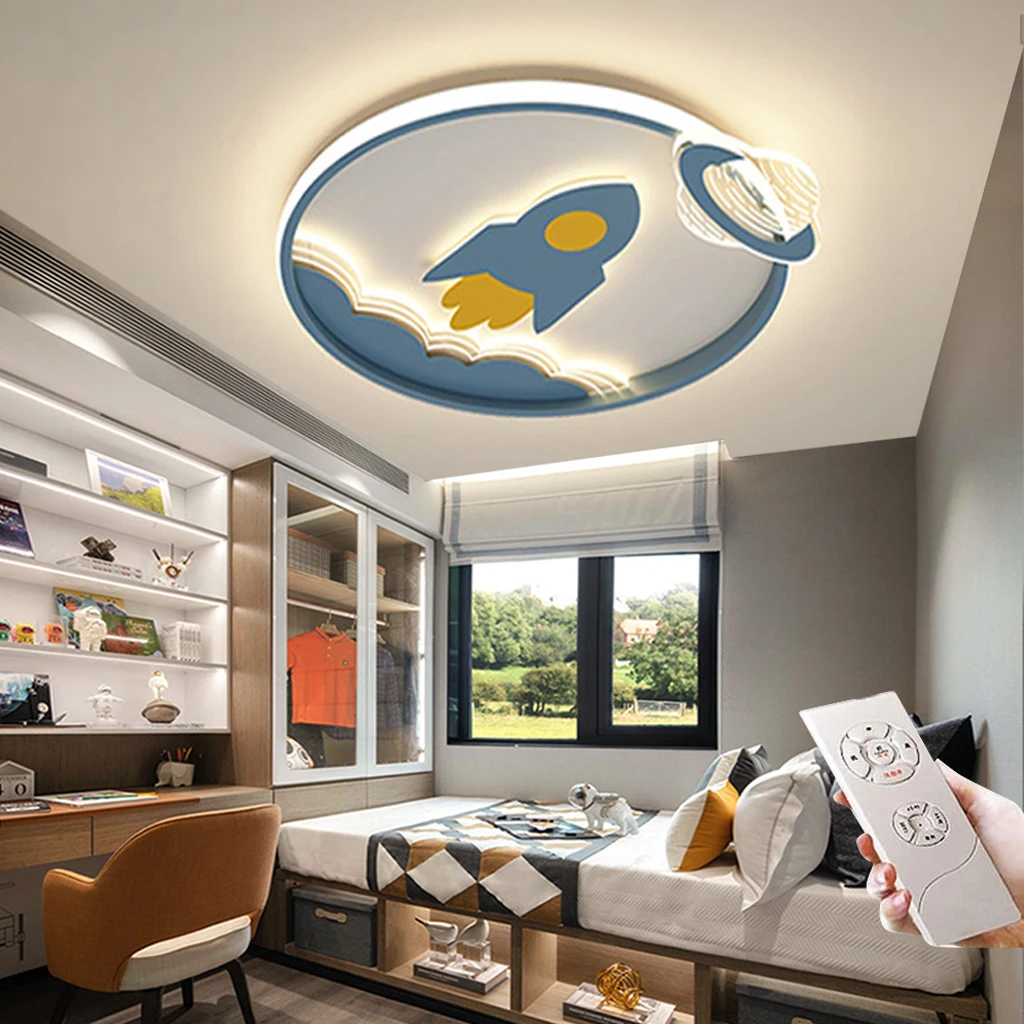 

Dimmable Ceiling Lamp LED Chandelier Modern Children's Room Decoration Light with Remote Control Boy and Girl Bedroom Corridor