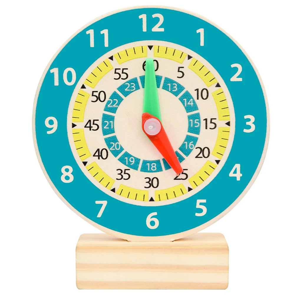 

Children Wooden Digital Clock Montessori Teaching Aids Kids Enlightenment Toys for School Time Learning Turntable Clocks Games