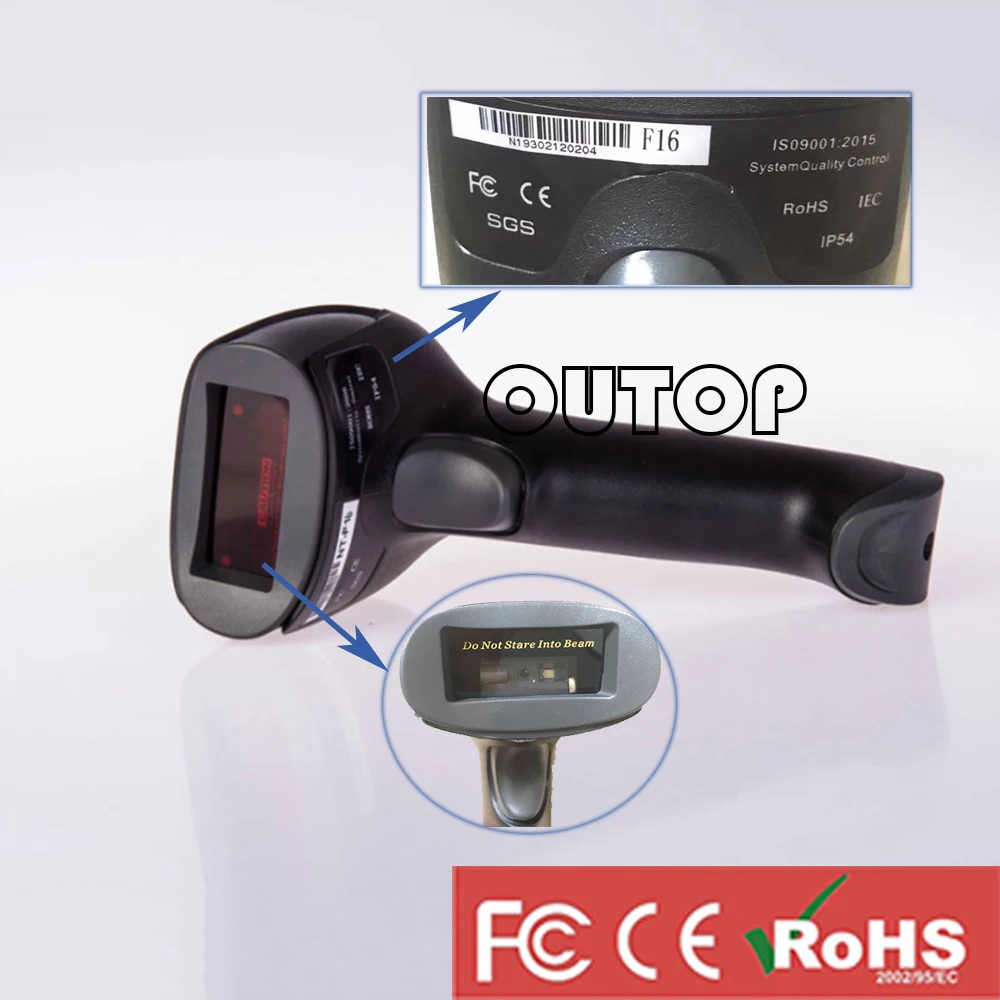1D 2D сканер штрих-кода ручной штрих-код сканирования USB 1 8 м кабель считыватель