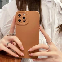 luxury eye friendly skin solid color phone cases for iphone 13 12 11 pro max back cover xr xs se 2020 7 8 plus candy shell