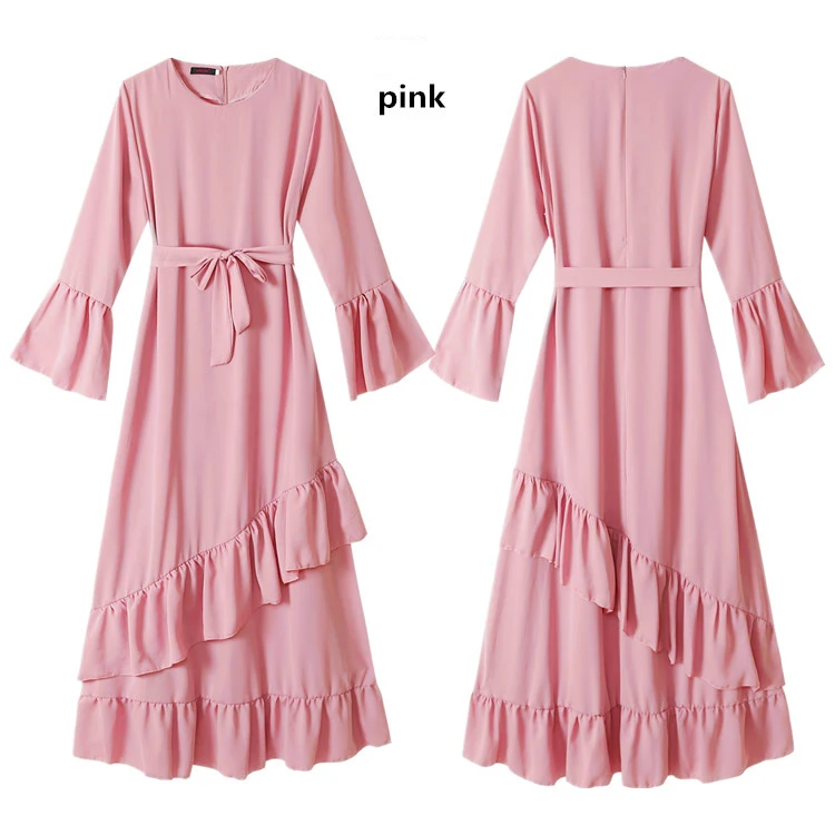 Платье хиджаб женское в мусульманском стиле арабское кимоно от пота макси абайя