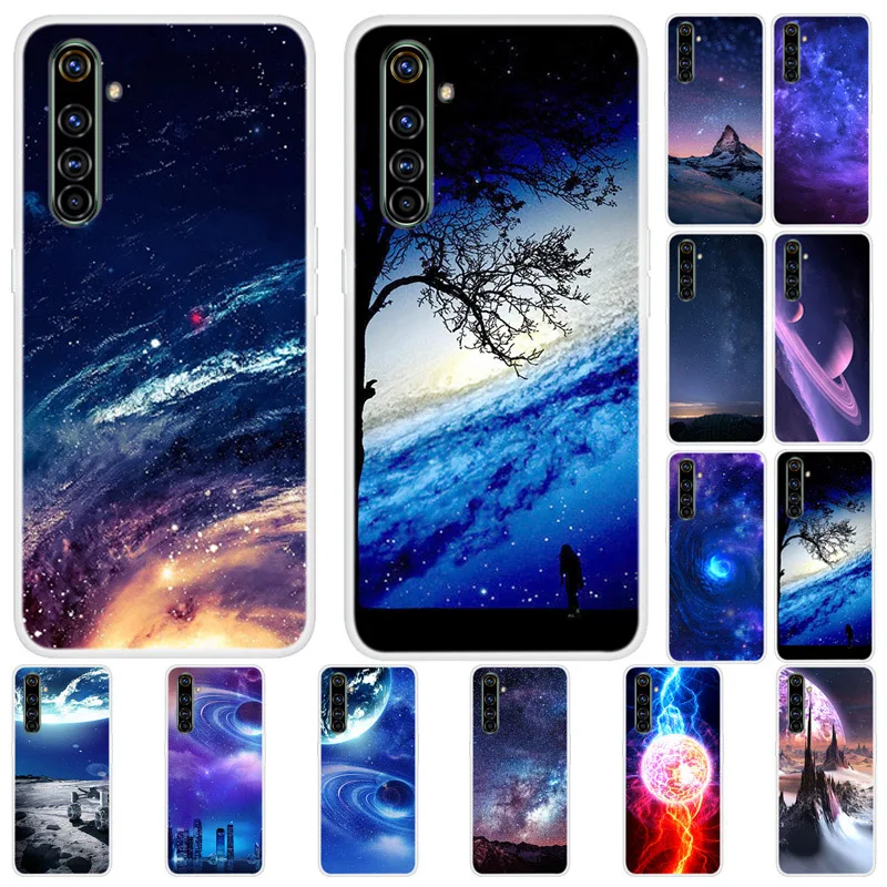 Чехол для Oppo Realme 6 6i мягкий чехол из ТПУ с принтом космоса планеты Pro силиконовый