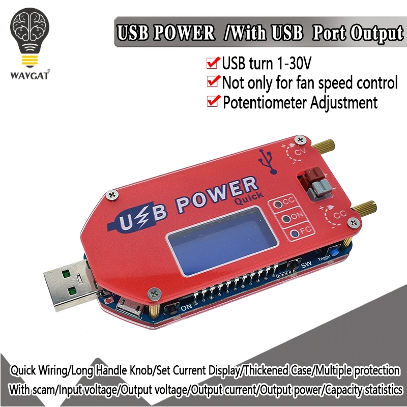 DP3A цифровой дисплей USB регулируемый силовой модуль постоянного тока 1-30 в 15 Вт QC 2,0 3,0 FCP quick charge лабораторный блок питания регулятора