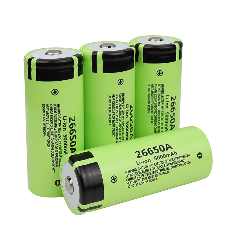 

100% Original 3.7V 5000mAh Battery For Panasonic 26650A High Capacity 26650 Li-ion Rechargeable Batteries Top button