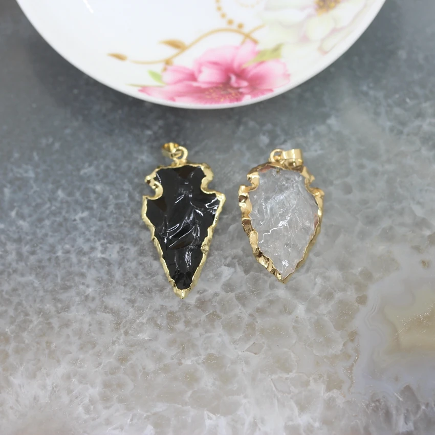 5 шт./лот черный турма и белый кристалл драгоценные камни прозрачный кварц