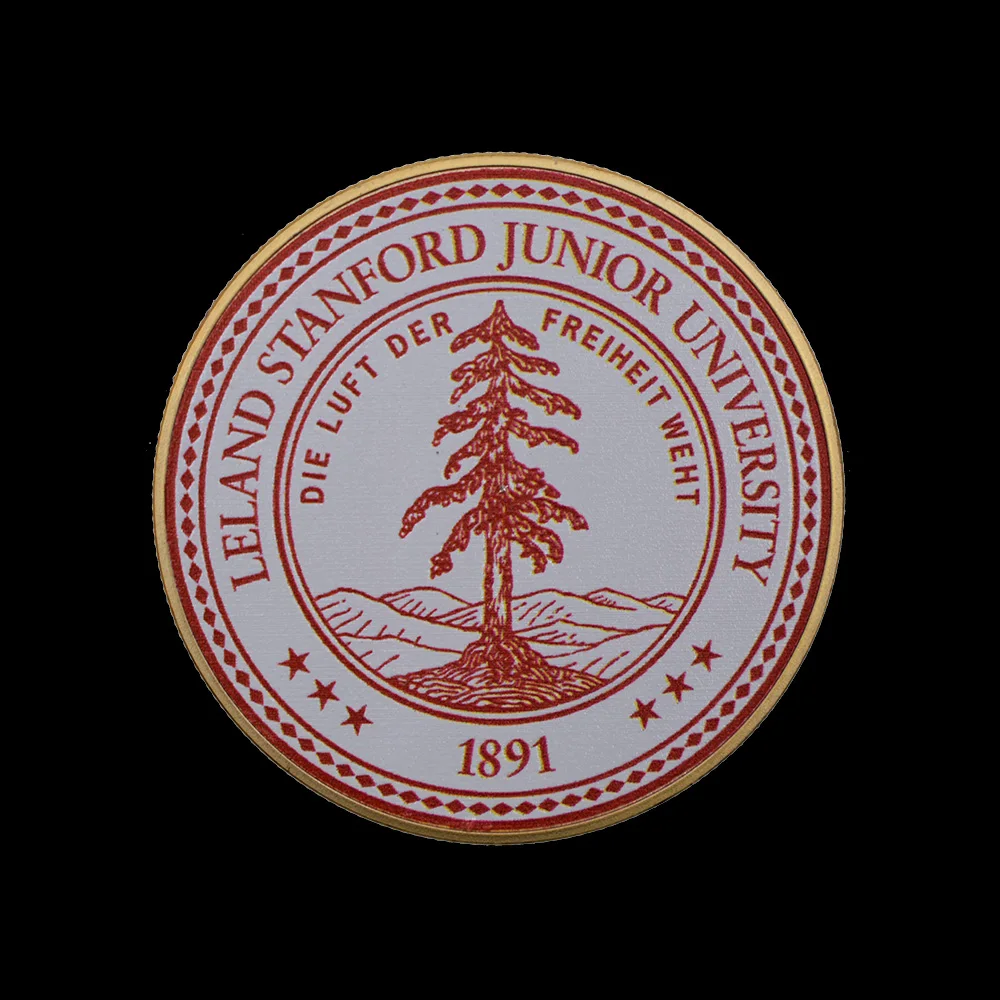 24K позолоченный Стэнфордский университетский значок монеты могут быть настроены