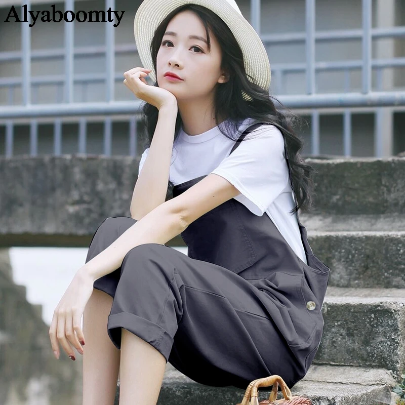 Женский повседневный комбинезон милый хлопковый японского стиля&quotPreppy Style&quot с