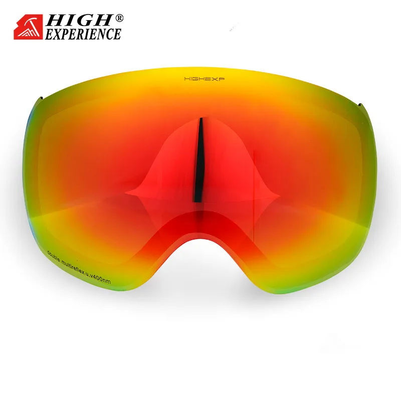 

Лыжные линзы с высоким опытом для мужчин, зимние женские линзы для сноубординга, Большие зеркальные линзы с защитой от ультрафиолета, линзы ...