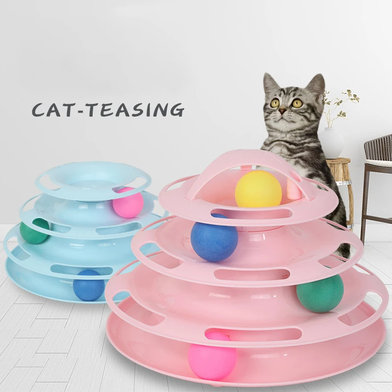 

Cat Toy Four-layer Fun Built-in Toy Ball Training Kitten Intelligence Can Be Inserted Into The Cat Stick Pet Toys Interactive