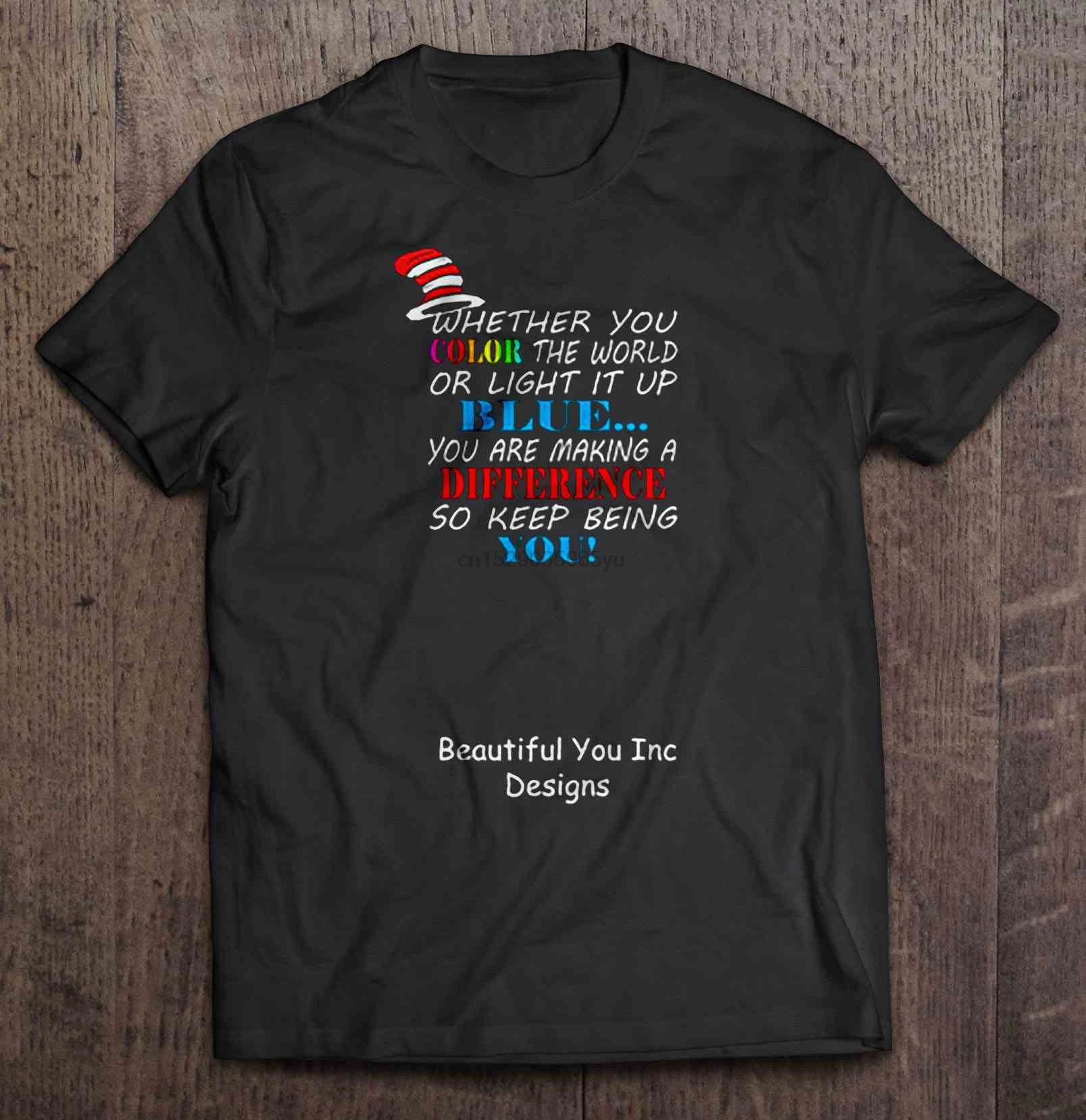 Мужская футболка цвет ли вы мир или светильник синий делаете разницу так держать