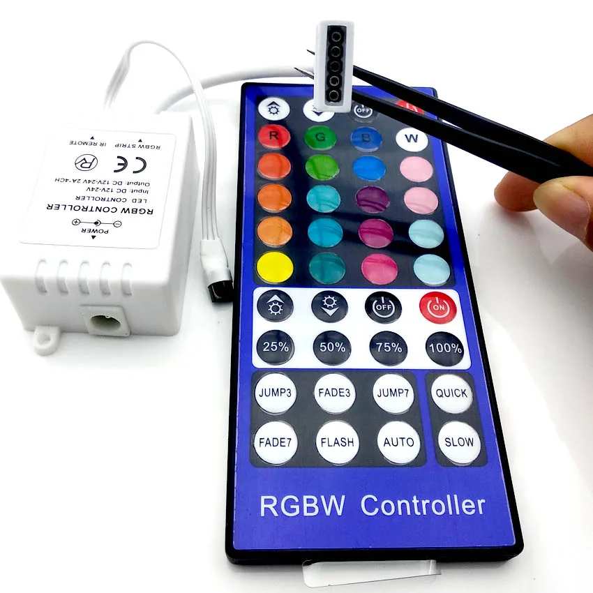 40Key RGB белый RGBW Пульт дистанционного управления DC 12 В 24 В ИК-лента с диммером RGB светодиодный контроллер RGBW RGBWW Светодиодная лента управления Лер