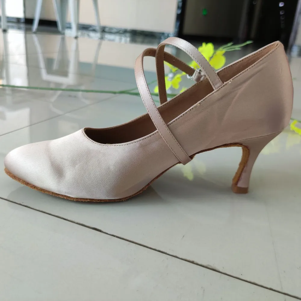 Бренд Evkoo для танцев цвет хаки сатин с кристаллами удобная женская обувь